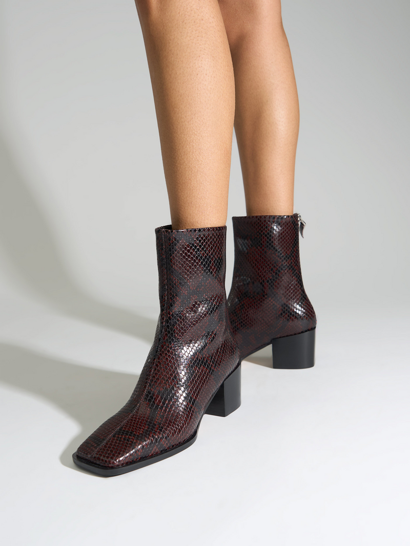 Amina Leather Ankle Boots
