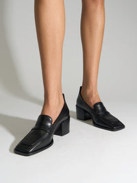 Anka Block-Heel Loafers