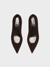 Cari Suede Pointed-Toe Pumps