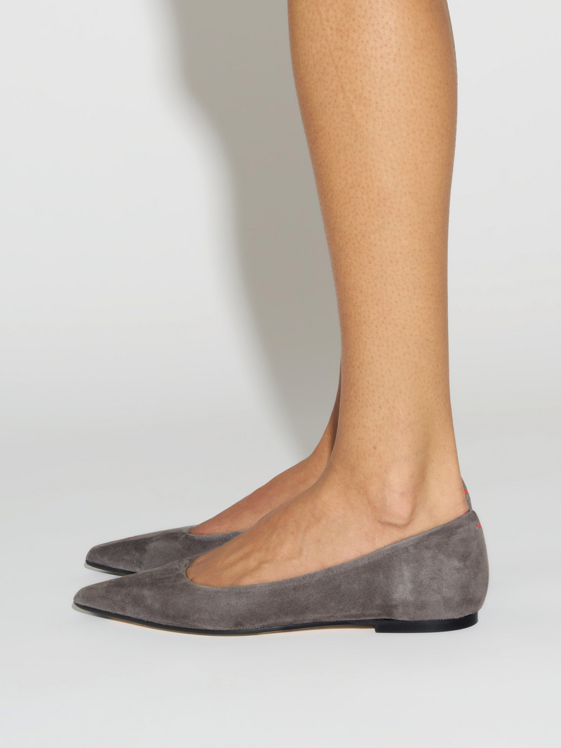 Cassy Pointed-Toe Suede Flats