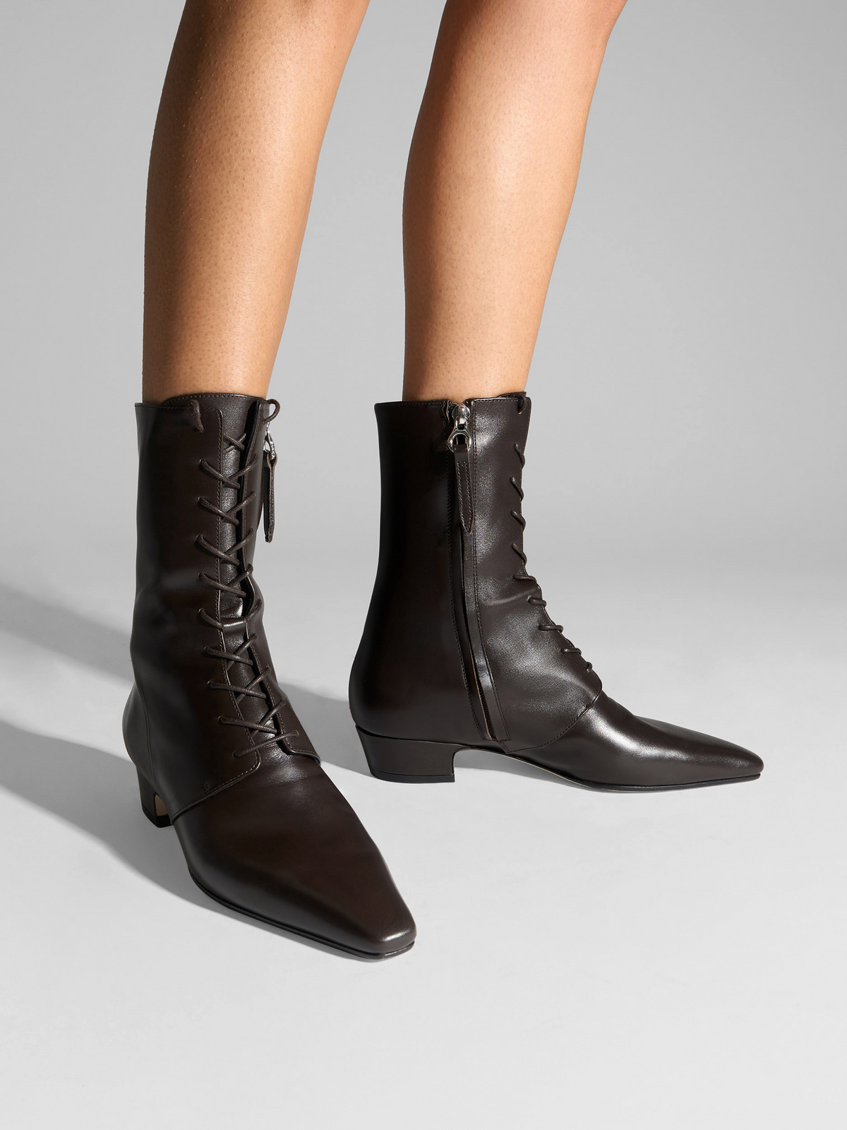 Elva Leather Ankle Boots