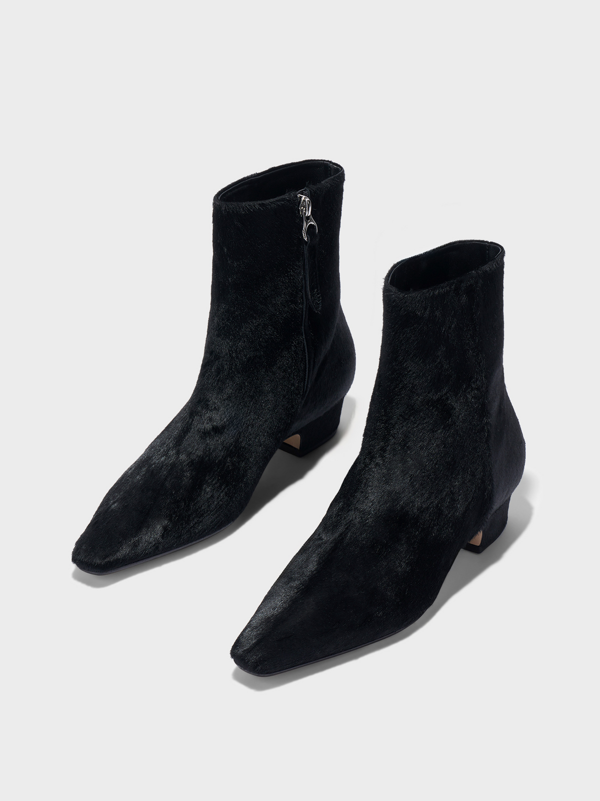 Lilia Pony Hair Ankle Boots