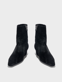 Lilia Pony Hair Ankle Boots
