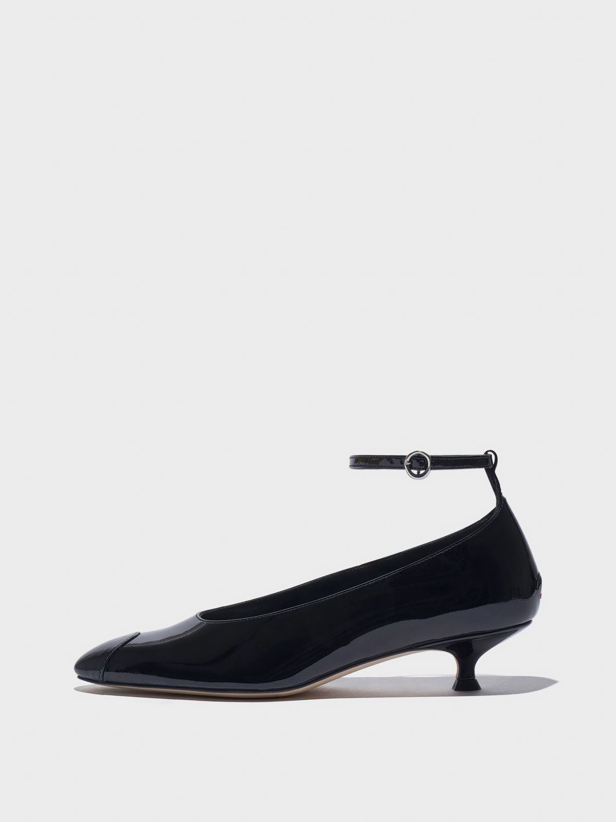 Priya Patent Almond-Toe Pumps
