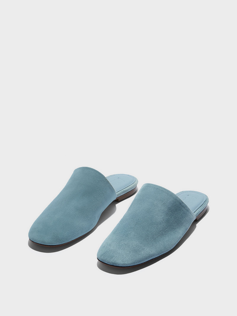 Rega Suede Round-Toe Mules