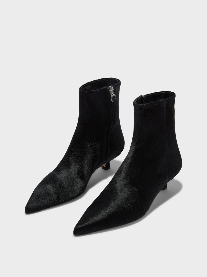 Sofie Pony Hair Ankle Boots