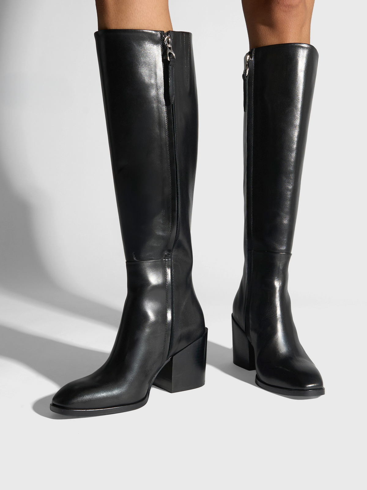 Teresa Leather Knee-High Boots