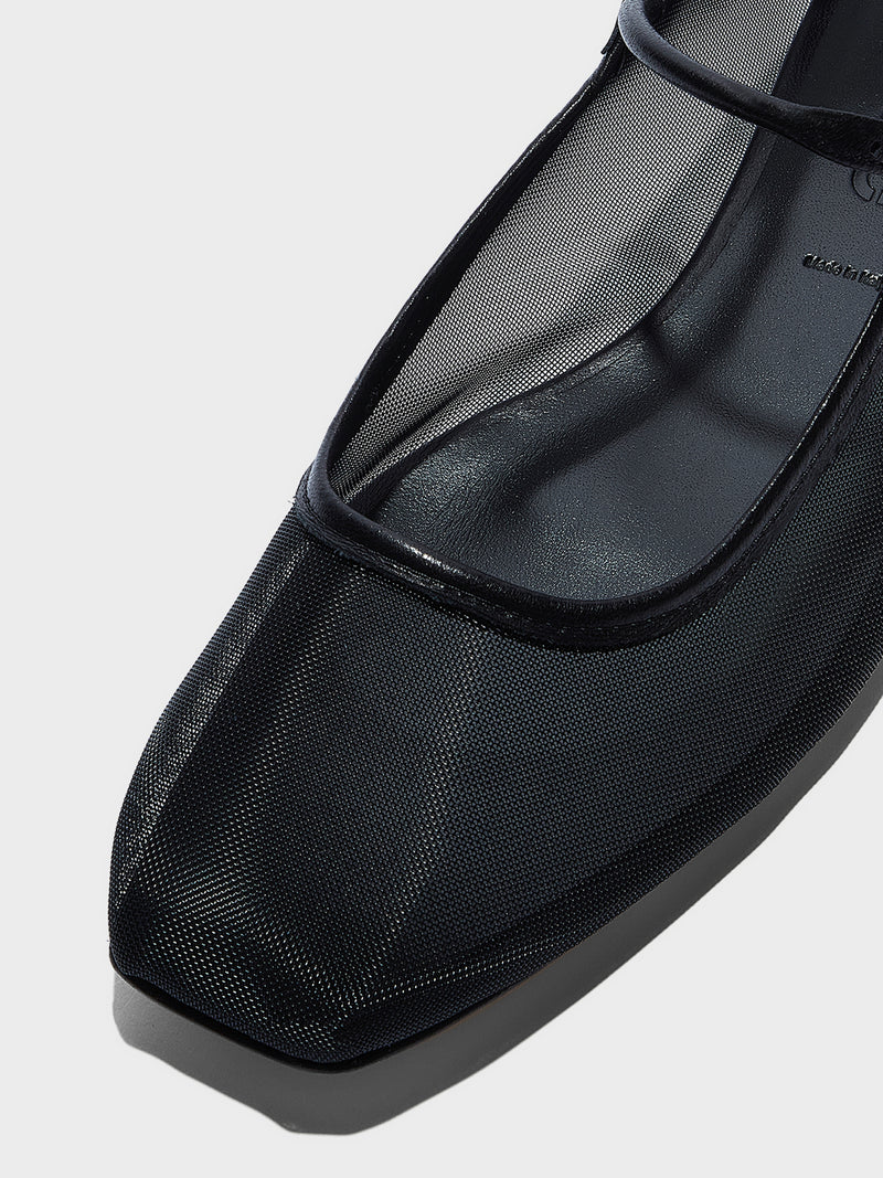 Uma Mesh Mary-Jane Flats