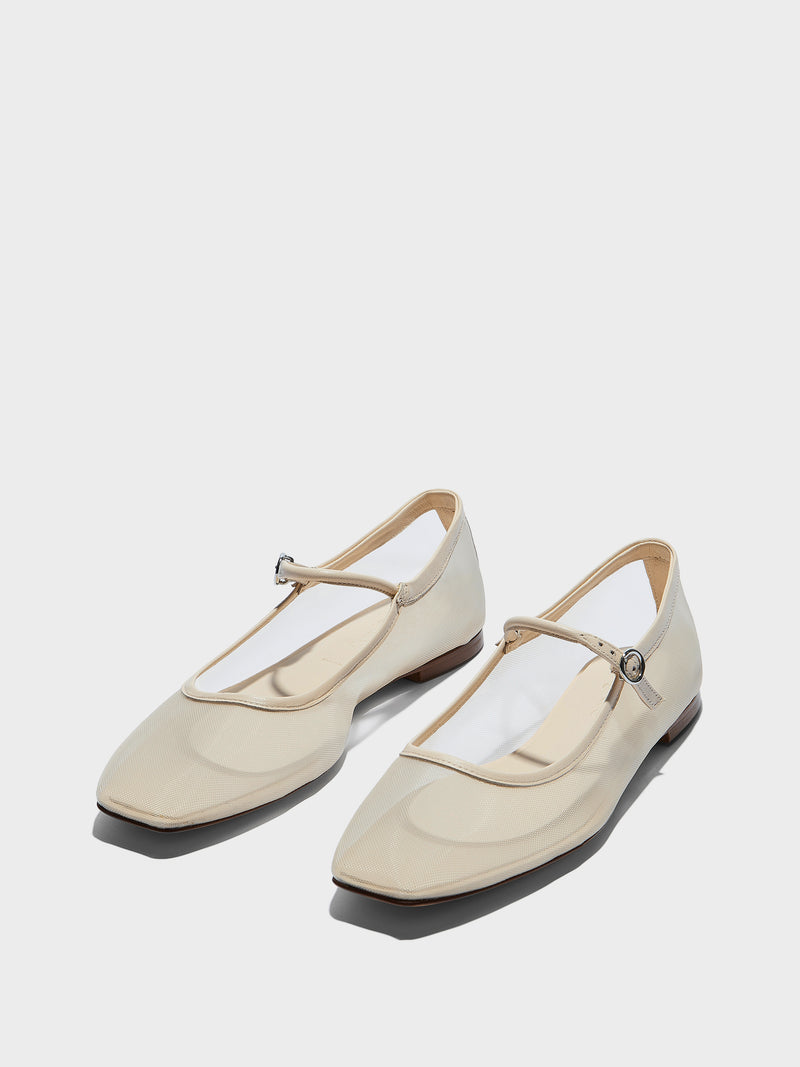 Uma Mesh Mary-Jane Flats
