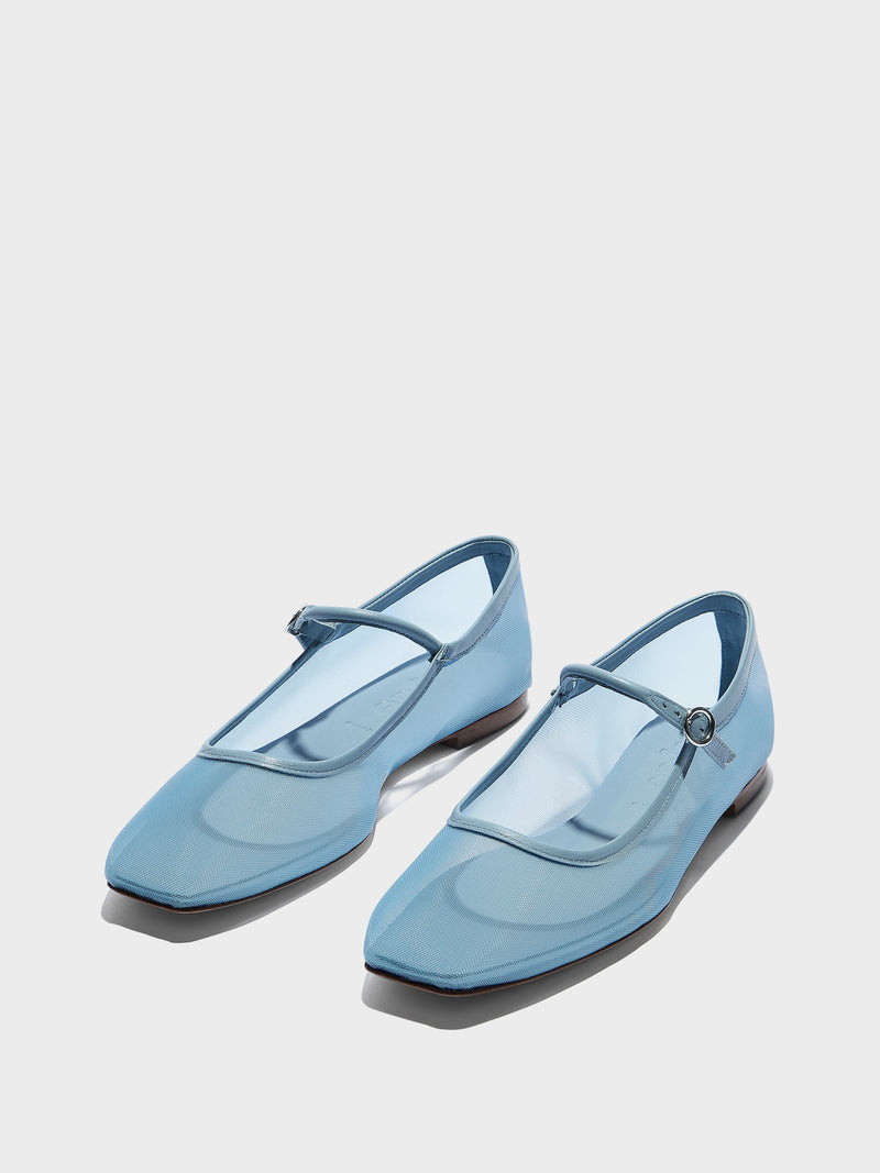 Uma Mesh Mary-Jane Flats