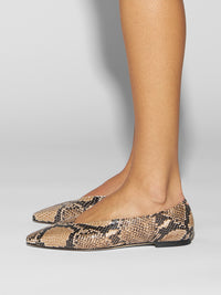 Betty Snake Print Ballet Flats