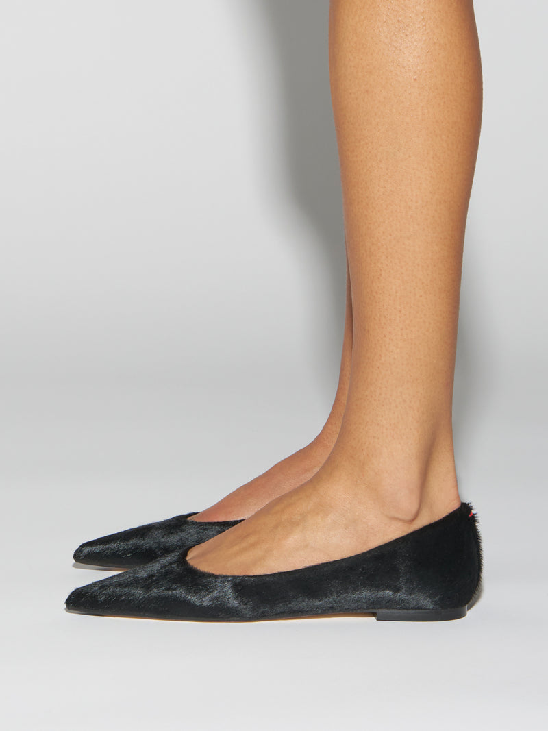 Cassy Pony Hair Ballet Flats