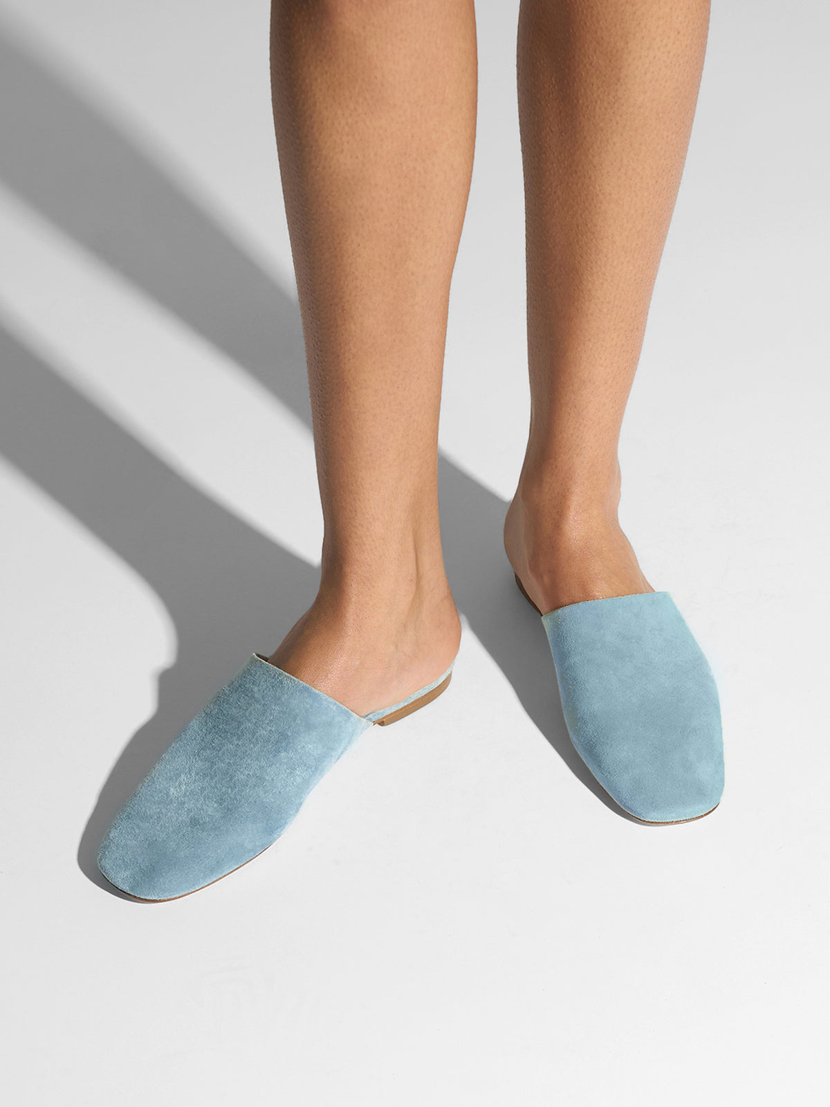 Rega Suede Round-Toe Mules