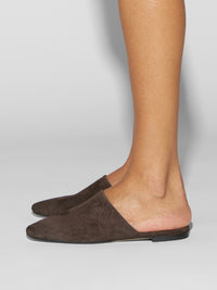 Rega Suede Round-Toe Mules