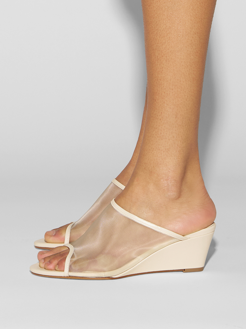 Suzanne Mesh Wedge Sandals