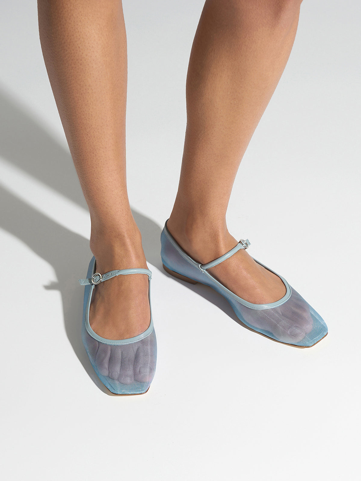 Uma Mesh Mary-Jane Flats