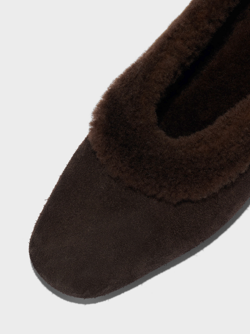 Delia Shearling Flats