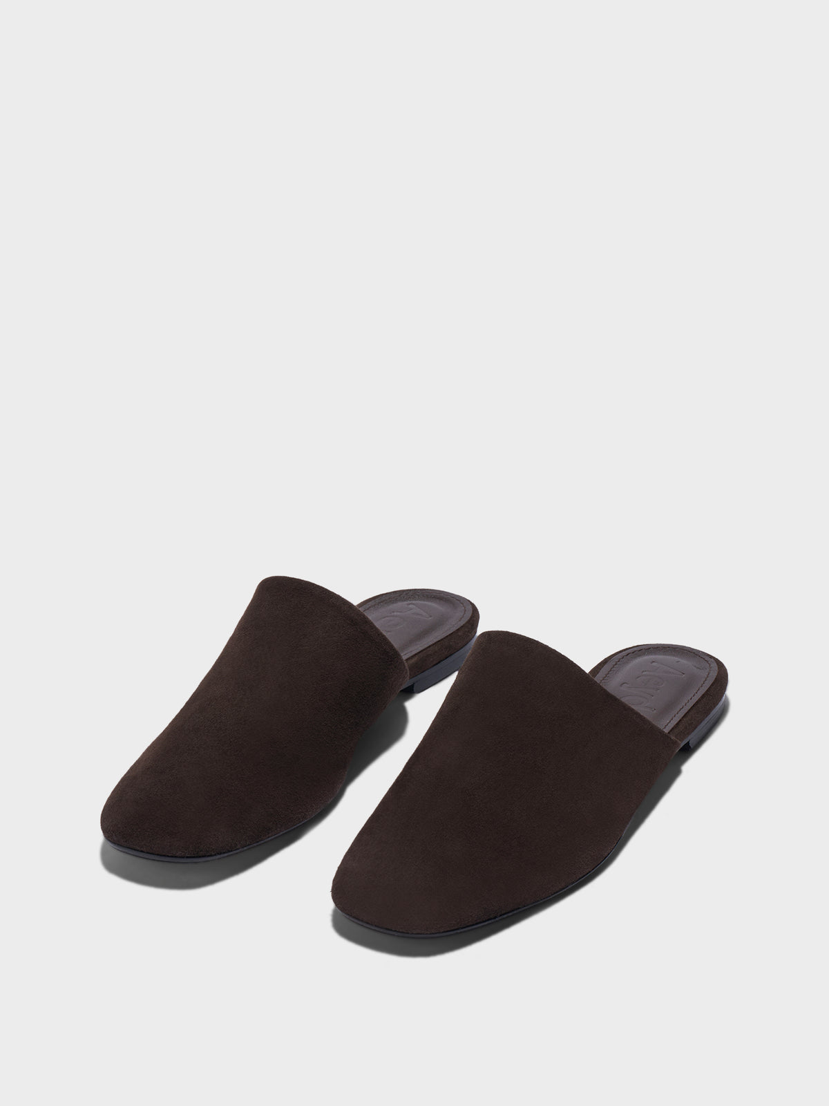 Rega Suede Round-Toe Mules