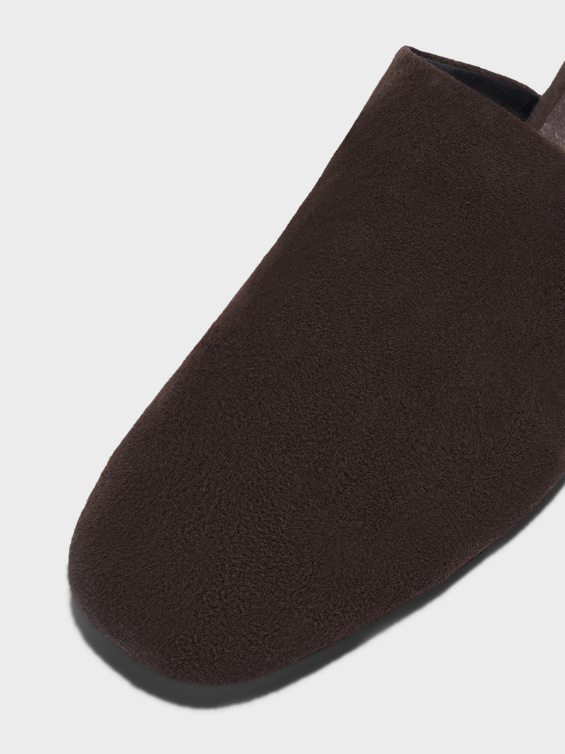 Rega Suede Round-Toe Mules