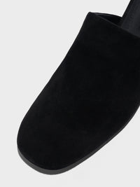 Rega Suede Round-Toe Mules